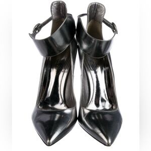 Gianvito Rossi Metallic Silver Leather Pumps